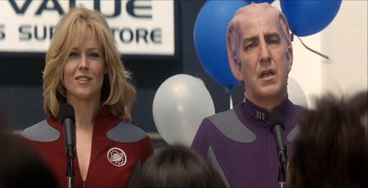 Alan Rickman, in Galaxy Quest, delivering the line, 'By Grabthar's Hammer, what a savings' while looking like his soul is dying forever.